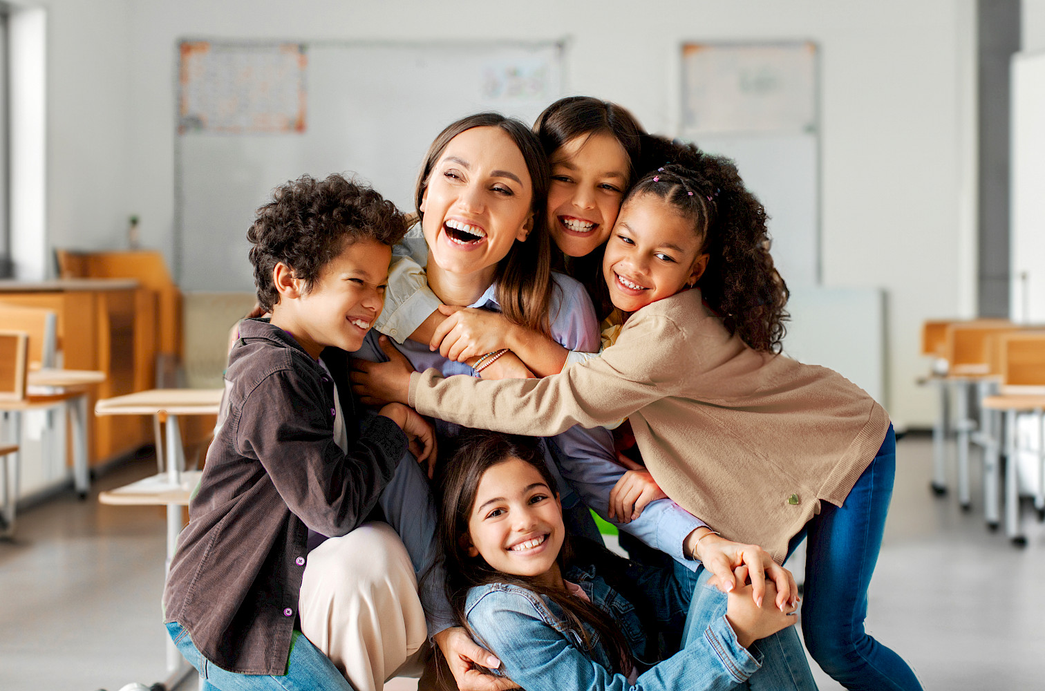 Kleingruppe Lehrer Kinder